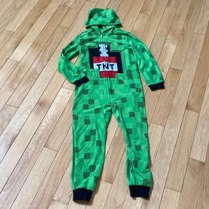 Fortnite Boys Footless Onesie Zippered Hoodie Pajamas